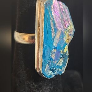 Blue Titanium Aura Ring